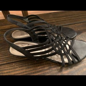 Size 7.5 sling back sandals